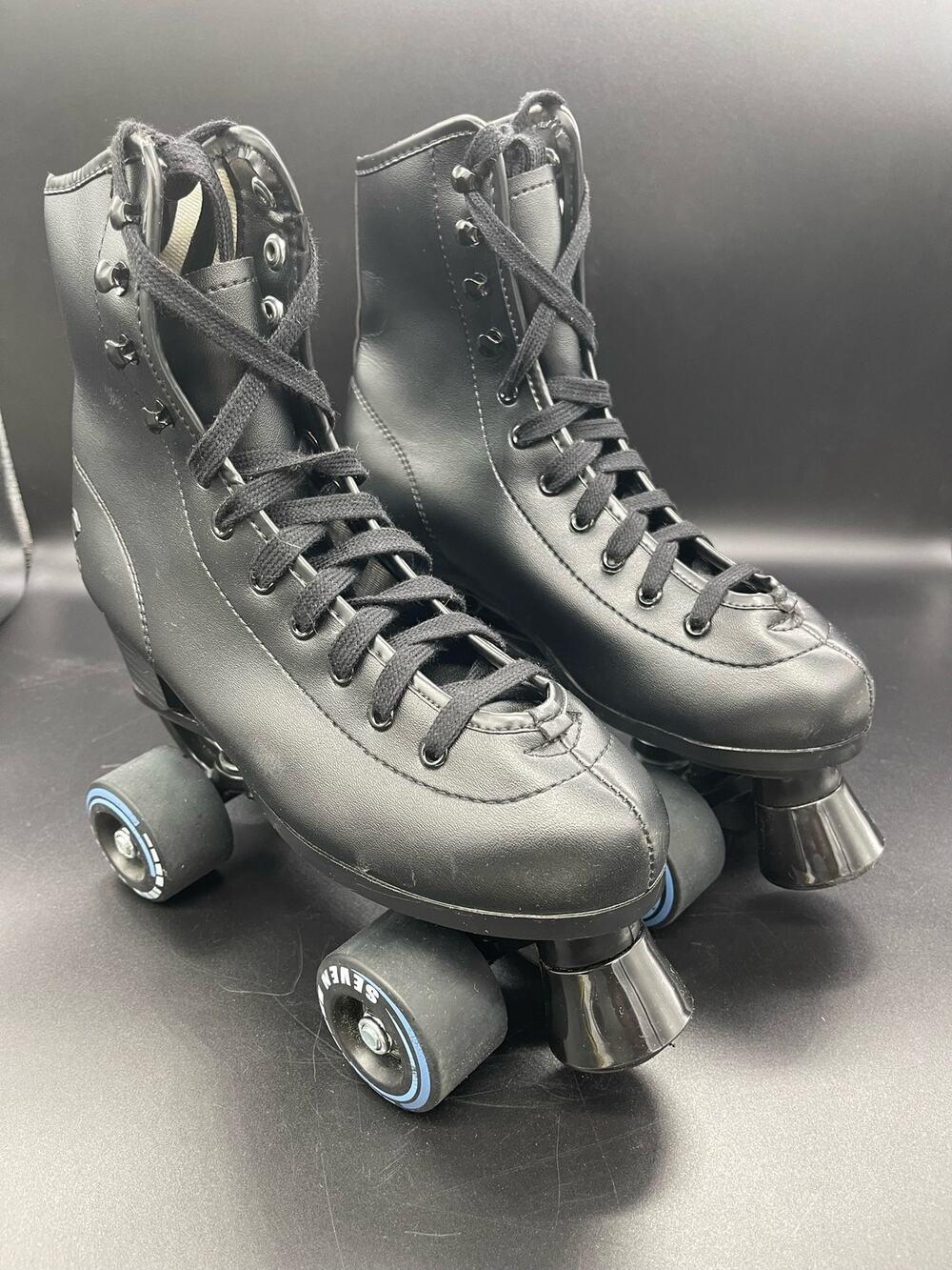 C Seven Black Quad Retro Roller Skates Men’s Size 5